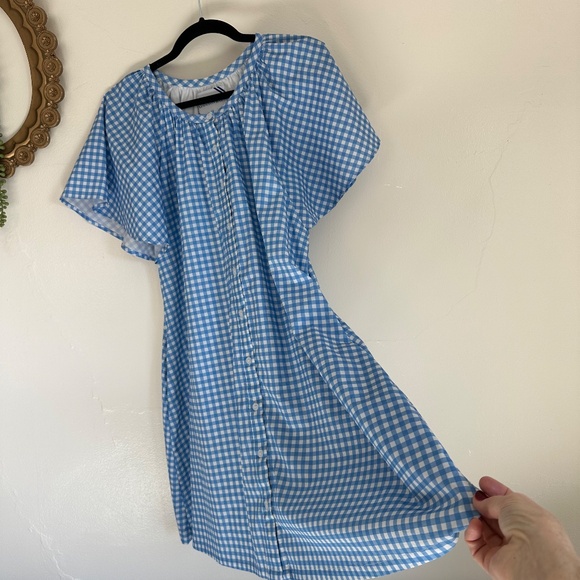 Addison Bay Cotton Poplin Rosecliff Dress, Blue Gingham Check, XL - Picture 6 of 9